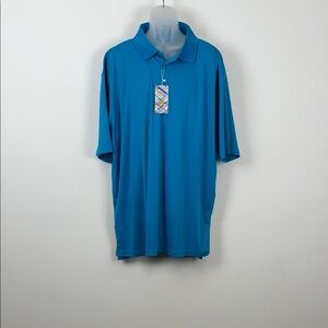 Eversole Run Evr Dri Men's 4XL Blue Polo Golf Short Sleeve Stretch Casual Shirt